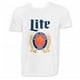 Miller 26982L Lite Logo White T-Shirt&44; Grand – image 1 sur 1