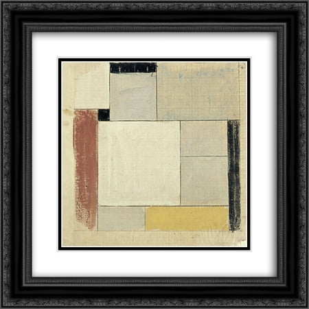 - Theo van Doesburg 2x Matted 20x20 Black Ornate Framed Art Print 'Preliminary design for the floor'