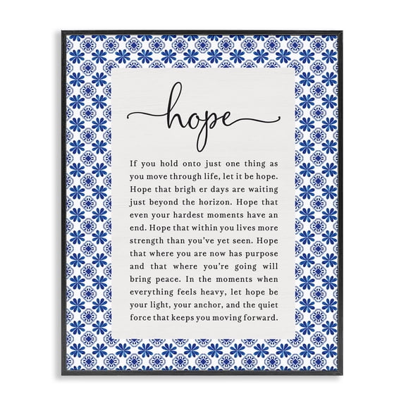 Hope For Brighter Days Black Framed Giclee Art, design by Lettered and Lined