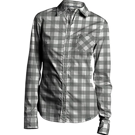 Polaris Womens Grey Foothills Flannel Long Sleeve Button Up S-3XL