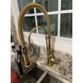thumbnail image 4 of High Arc Dual-Mode Pull-Down Kitchen Faucet Solid Brass with Porcelain Handle, 4 of 8