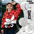 thumbnail image 6 of Uorisanigo Girls Half Zipper Sweatshirts Oversized Funny Ladybug Long Sleeve Pullover Top Drop Shoulder Cropped Pullover Hoodies for Teen Girl Fashion Fall Winter Clothing, 6 of 7