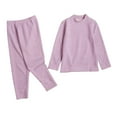 thumbnail image 2 of Toddler Long Underwear Set Winter 2 Piece Lounge Comfatable Thermal Long Sleeve Warm Fleece Lined Athletic Base Layer Tops Legging Pant Set for Boys Girls, 2 of 7