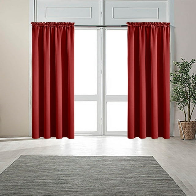 Conjunto de Paneles de Cortina Opacos | 63"Ancho x 52"Largo | Diseño elegante de superposición, aislamiento acústico, reducción de ruido, eficiencia térmica | Tratamiento de ventanas en dormitorio
