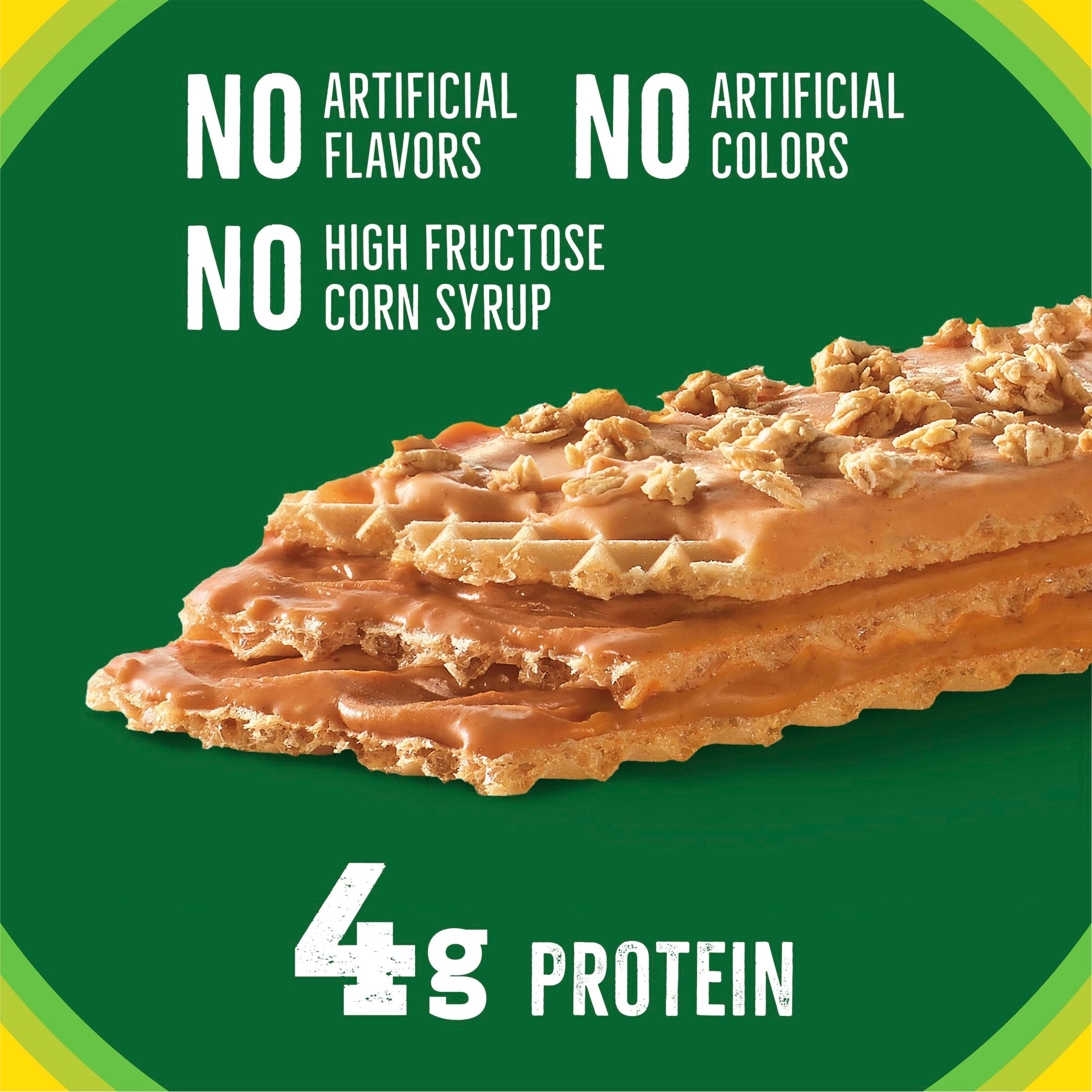 (2 pack) Nature Valley Crispy Creamy Wafer Bars, Peanut Butter, 4g Protein, 5 Bars, 6.5 oz