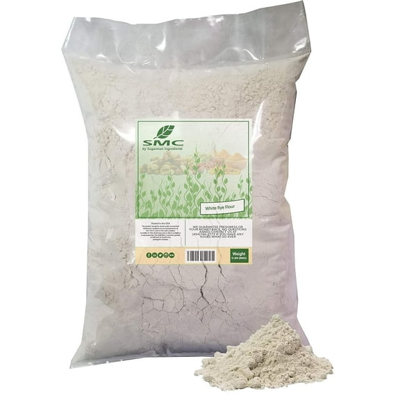 NatureJam White Rye Flour 5 Pounds Bulk Bag – Perfect for Sourdough Rye Bread