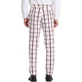 thumbnail image 3 of Lars Amadeus Men's Plaid Dress Pants Slim Fit Checked Printed Trousers, 3 of 6