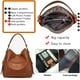 thumbnail image 3 of Bolso de mano para mujer, de piel sintética, bandolera, bolso de hombro, cartera (marrón), 3 of 5
