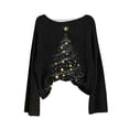 thumbnail image 3 of Aofany Merry Christmas Shirts for Women T-Shirt Crewneck Long Sleeve Tee Xmas Holiday Pullover Top, 3 of 3