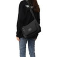 thumbnail image 3 of BadPiggies Women Nylon Crossbody Bag Waterproof Shoulder Handbag Lightweight Casual Messenger Purse Multi Zipper Pockets - Black, 3 of 9
