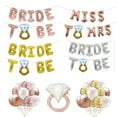 thumbnail image 2 of Bride To Be Balloons Rose Gold Letters Foil Balloon Team Wedding Decorations Bachelorette Party Supplies 2pc b Other, 2 of 6