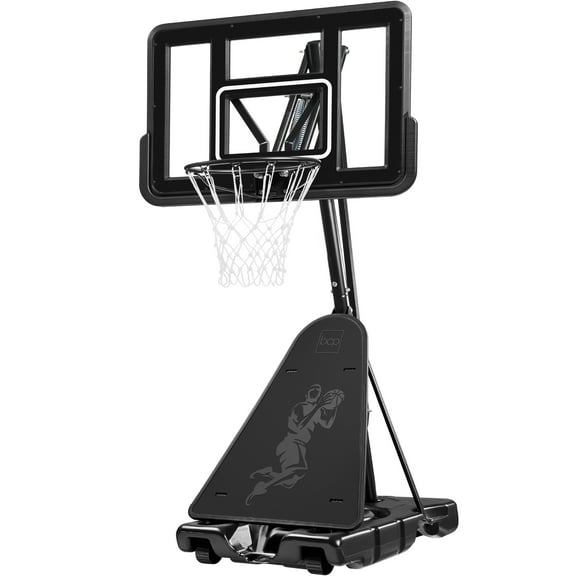 Best Choice Products Adjustable 4.4-10ft Basketball Hoop, Portable Goal w/Shatterproof Backboard, Ball Return - Black