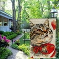 thumbnail image 4 of PHYHOO Happy Valentine's Day Scarf Cat I love you Welcome Love Tree Garden Flag, Home Valentine's Day Outdoor Yard Lawn Garden Flag Decoration -B White, 4 of 6