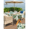 thumbnail image 6 of 54x80 Inch Outdoor Tablecloth with Umbrella Hole Zipper Rectangle Dark Green Palm Leaves Rectangular Tablecloths Outside Waterproof Tropical Botanical Summer Patio Table Cloth Cover for Picnic Party, 6 of 8