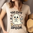 thumbnail image 4 of Too Cute To Spook Graphic Tee Funny Ghost Cartoon Shirt, Black, Size 2XL, 4 of 6