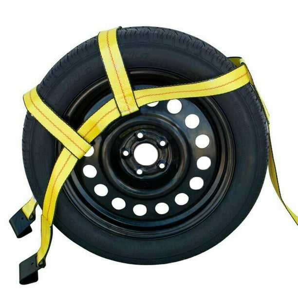 Tow Dolly Adjustable Basket Straps,Tow Dolly Straps with Flat Hooks (2