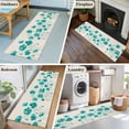 thumbnail image 5 of 2'x6' Rug Runners for Hallways Kitchen, Turquoise Flowers Non Slip Entryway Beside Floor Carpet Runner, Spring Retro Watercolor Botanical Floral Laundry Room Bedroom Throw Rugs Mat for Family Pet, 5 of 8