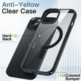 thumbnail image 3 of JETech Magnetic Case for iPhone 15 6.1-Inch Compatible with MagSafe, Shockproof Phone Bumper Cover, Solid Color Matte TPU Frame, Anti-Scratch Clear Back (Black), 3 of 6