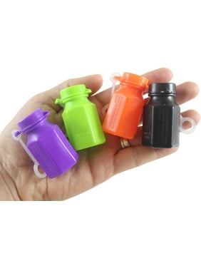 BULK 48 Halloween Mini Bubble Bottles - 4 Spooky Colors - Halloween Prize Toy Trick or Treat Favor - Party Favors (4 Dozen)