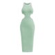 thumbnail image 3 of Moda europea y americana nuevo jersey con cuello redondo ajustado hueco sin espalda vestido de corredor sexy que cubre la cadera falda acanalada de longitud media, 3 of 5