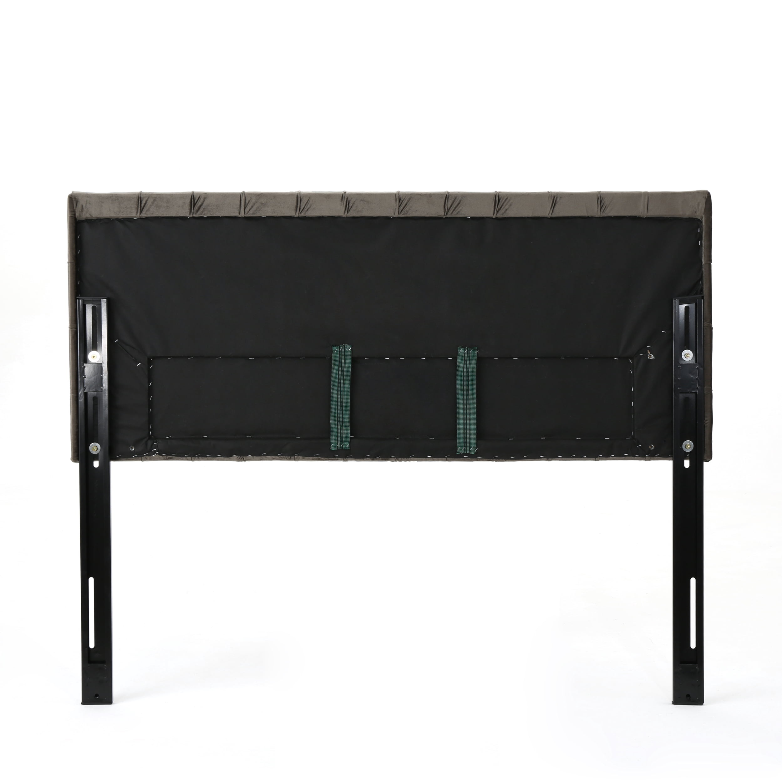 Noble House Ochoa Velvet Contemporary Queen-Full Headboard, Grey