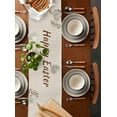 thumbnail image 2 of Happy Easter Bunny Carrot Table Runner 36 Inches, Spring Summer Botanical Rustic Bed Runner Dresser Scarves Tabletop for Indoor Outdoor Parties/Ceremony/Banquet, 13"x 36", 2 of 8