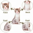 thumbnail image 4 of 3D Simulation Cat Shape Plush Pillow - Soft Cat Stuffed Animal Cushion- Sofa Chair Home Decor Pillow, 4 of 4