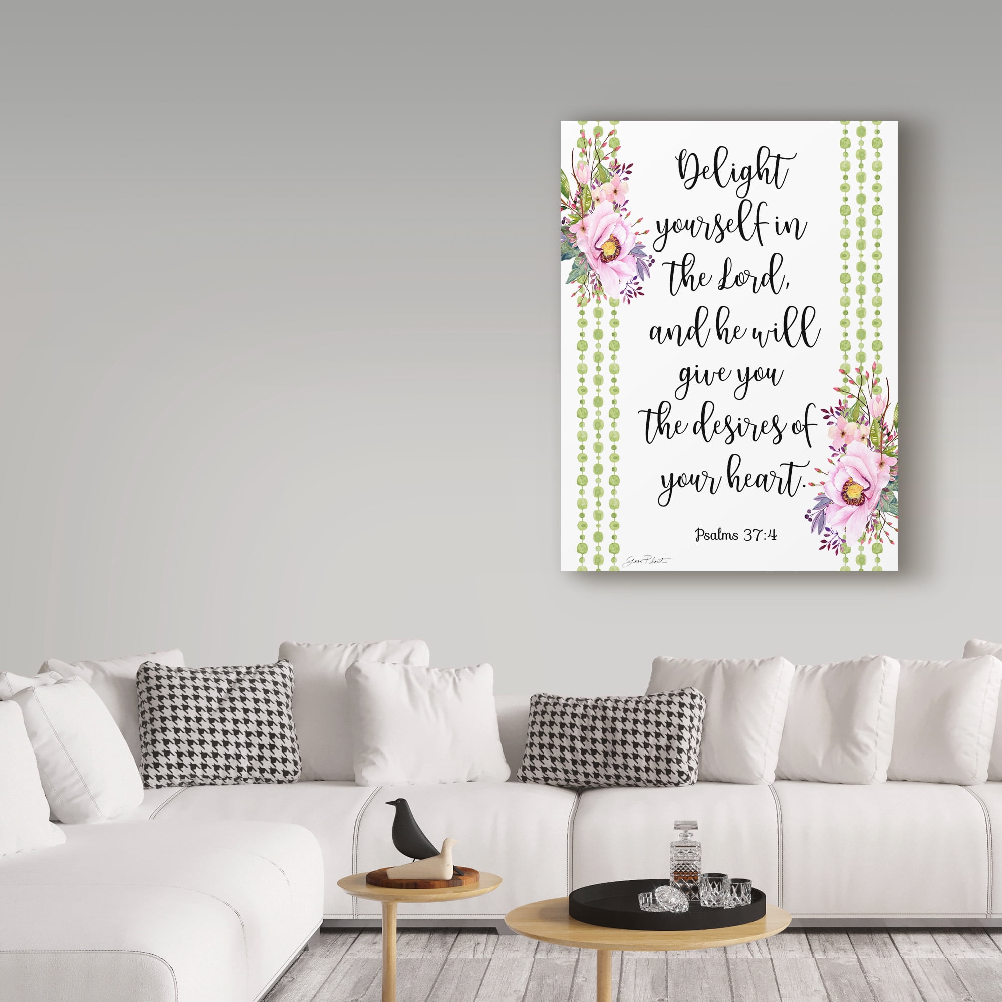 Trademark Fine Art 'Bible Verse Bouquet 2' Canvas Art by Jean Plout