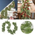 thumbnail image 2 of Artificial Fall Flowers Outdoor 6.6Ft Artificial Christmas Garland Winter Greenery Garland For Holiday Season Mantel Fireplace Table Runner Centerpiece Décor, 2 of 6