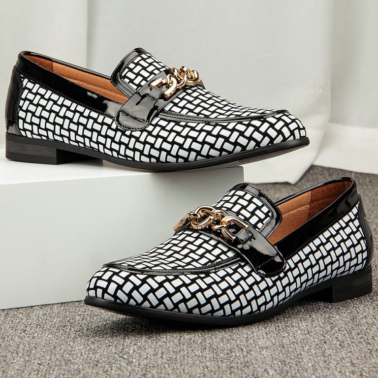 Mens Leather Shoes Pattern Printing Mens Dress Loafer Shoes  display picture 2