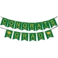 thumbnail image 2 of 2026 Graduation Decorations Congrats Grad Banner, 2026 graduations party decorations Graduation Banners Congrats Grad Banner for Congratulation Graduations Party Supplies, School, Home (Gold&Green), 2 of 9