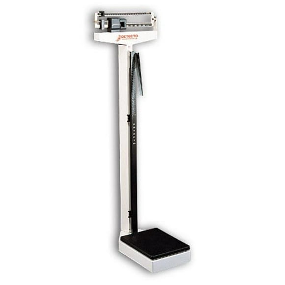 Cardinal Scale-Detecto 2391 10.5 in. X 14.5 in. Platform Eye Level Physician Scale 180 Kg X 100 G with Height Rod