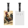 thumbnail image 4 of Vintage Rooster Art Luggage Tags Suitcases ID Baggage Identifier Card Name Tag for Travel Backpacks Gym Bags, 4 of 6