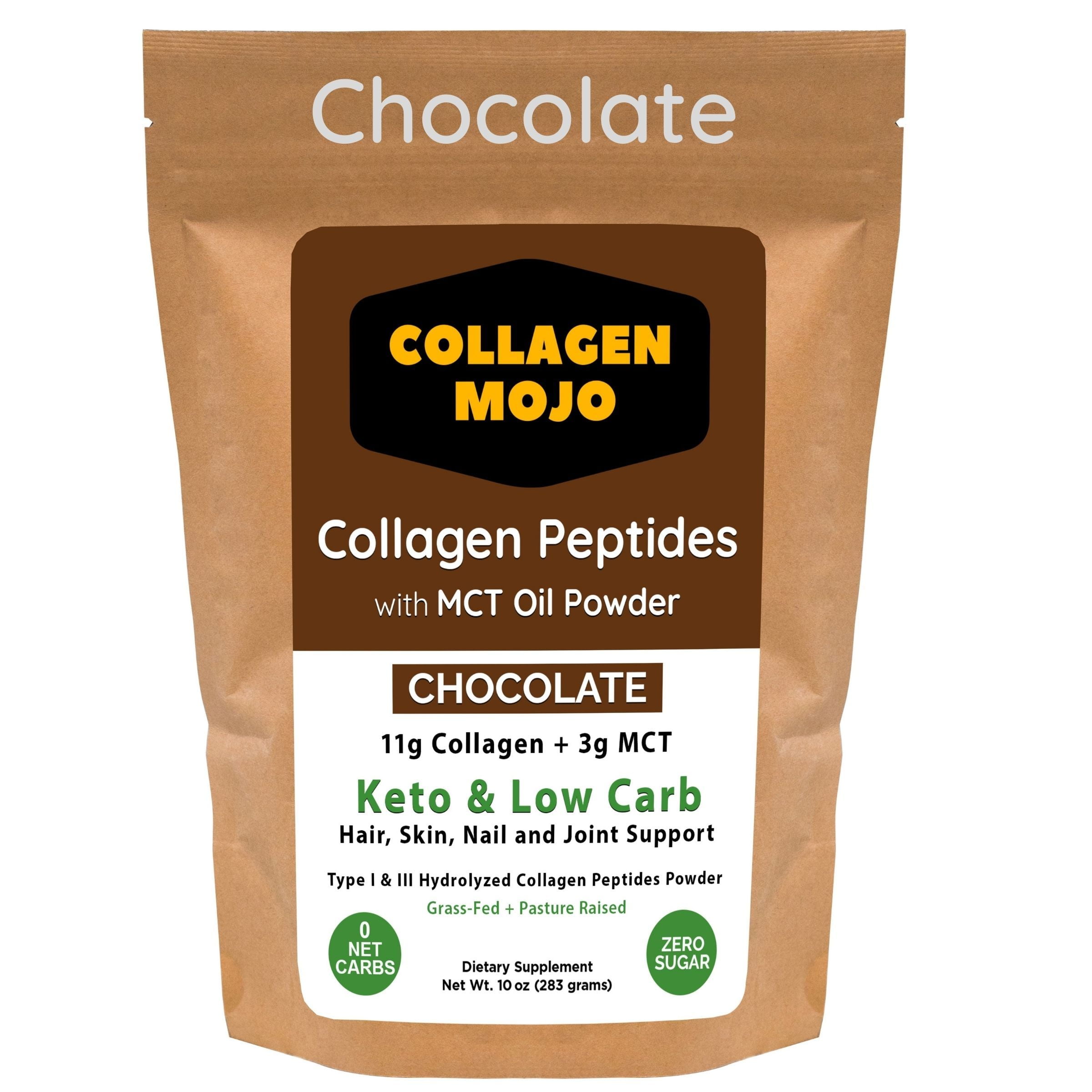 Keto Collagen Mojo Peptides Powder with MCT Oil Creamer for Coffee