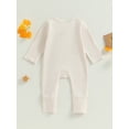 thumbnail image 4 of Cenuakty Newborn Baby Romper Pajamas Long Sleeve Crew Neck 2 Way Zipper Footless Jumpsuit Sleeper, 4 of 8