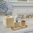 thumbnail image 7 of Decozen Bath Accessories Set, Crystal Beige Acrylic Bathroom Tumbler Bath Lotion Dispenser Square Tray Tissue Box Bathroom Decor Accessory Set of 4 Piece, 7 of 7