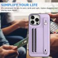thumbnail image 5 of Nalacover Wallet Case for iPhone 13 Pro Max, Business PU Leather Unique Design Wristband Kickstand Credit Card Holder Slots Shockproof Scratch Resistant Phone Case for iPhone 13 Pro Max,Purple, 5 of 6