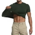 thumbnail image 4 of Men's Bamboo Viscose Short Sleeve T-Shirt, Lightweight Cooling Cotton Blend Casual Tee, 4 of 6