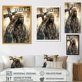 thumbnail image 4 of Designart "Black Jesus With Cross I" Religious Landscape Wall Art For Bathroom, 4 of 5