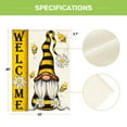 thumbnail image 2 of Sm:)e Welcome Bee Gnome Summer House Flag 28 x 40 Inch Double Sided, 2 of 6