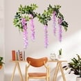 thumbnail image 2 of Wozhuo Artificial Flower Vine 180cm Fake Plumeria Hanging Decor for Living Room Wall Ceiling, 2 of 6