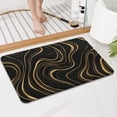 thumbnail image 4 of Black Gold Wave Marble Pattern Bathroom Rugs Mat,Non Slip Microfiber Bathroom Rug,Rubber Backing,Soft Bathroom Mats for Bathroom Floor,Tub and Shower,17x27in(43x68cm), 4 of 5
