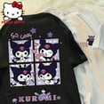 thumbnail image 4 of Sanrio Kawaii Anime Kuromi Cartoon Harajuku Short Sleeve T-Shirt Women Fashion Summer Loose Casual Top Y2k Girl Japan Streetwear, 4 of 25
