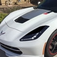 thumbnail image 5 of Xotic Tech Styling Headlight Eyebrow Eyelid Sticker Trim for Chevrolet Corvette 2014-2019, Headlamp Eye Lid Cover Decal Overlay, Glossy Black, 5 of 8
