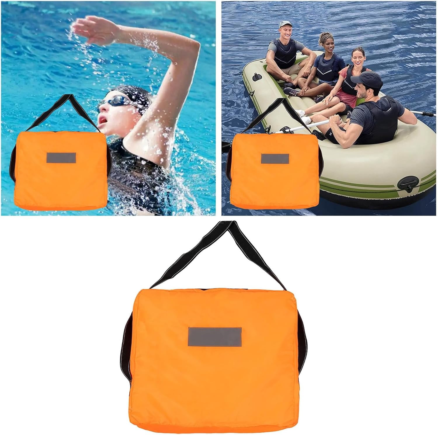 Throwable Boat Flotation Cushion, Waterproof Nylon Foam Seat Pad, Emergency Rescue Life Preserver for Kayak Canoe Swimming Safety (1 PC, Yellow)