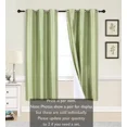 thumbnail image 3 of Gorgeous Home Linen 1-Piece Thermal Lined Blackout Window Curtain Silver Grommets (Green Sage, 63" Length ) K34, 3 of 5