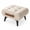 White, variant on Leumius Modern Leather Stool with Hidden Storage,Portable Handles & Metal Legs,Square Footrest for Living Room,Black