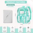 thumbnail image 2 of Mochila transparente Attmu Heavy Duty PVC transparente verde, 2 of 7