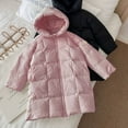 thumbnail image 5 of SuTry Kids Long Coat Down Jacket Thickened Warm Hooded Windproof Fall Winter Plush Lined Outerwear for Children 4-12 Years(Pink,5-6 Years), 5 of 9