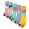thumbnail image 5 of Calcetines de punta para mujer y niña, calcetines de algodón con cinco dedos, calcetines coloridos y bonitos, calcetines deportivos para correr, calcetines con separación de dedos, 5 pares, 5 of 5